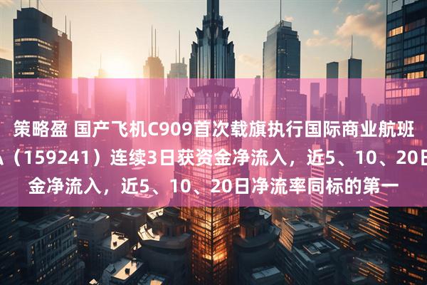 策略盈 国产飞机C909首次载旗执行国际商业航班，航空航天ETF天弘（159241）连续3日获资金净流入，近5、10、20日净流率同标的第一